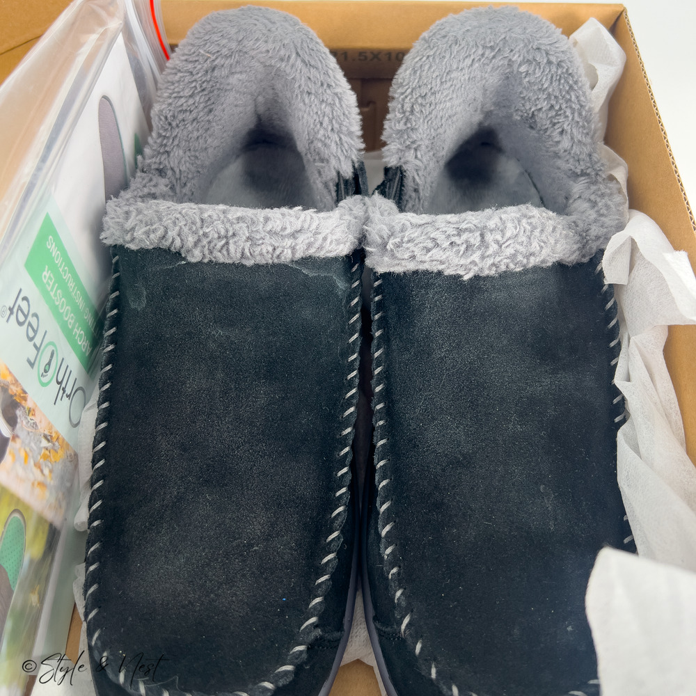 Orthofeet Women's Orthopedic Lorin Faux Fur Slippers Comfort Non Slip Size 6.5 - Picture 3 of 9